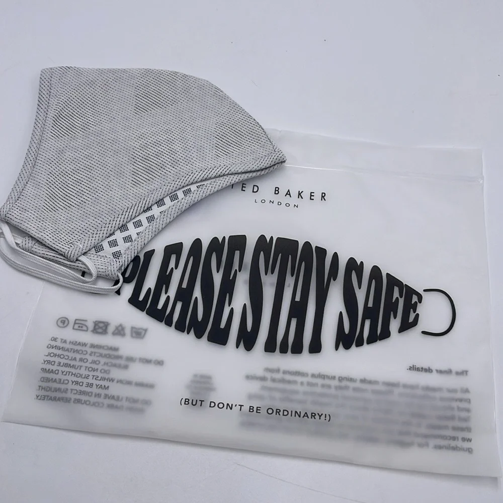 Ted Baker Gray Face Mask TED BAKER LONDON Reversible Reusable FACE MASK NWT - Picture 9 of 12